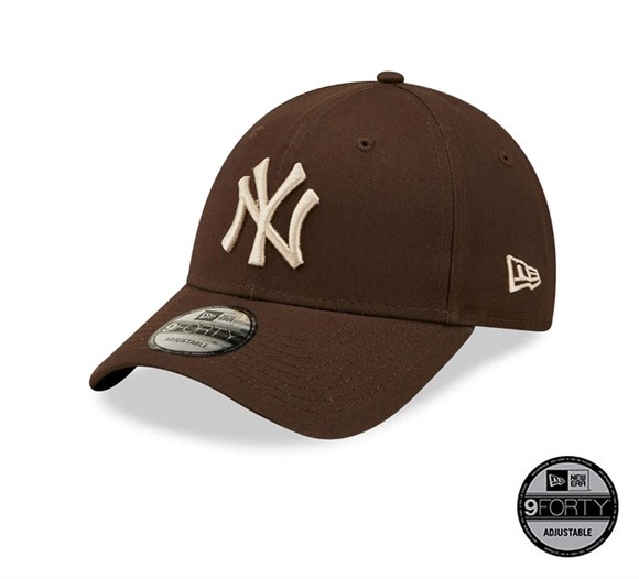 New Era New York Yankees League Essential Brown 9FORTY Adjustable Unisex Şapka 60284853