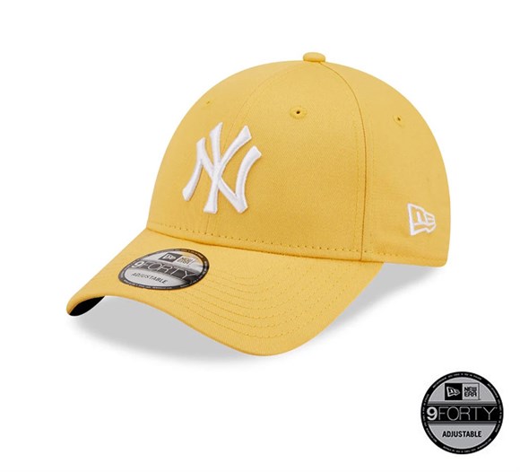 New Era New York Yankees League Essential Yellow 9FORTY Adjustable Unisex Şapka 60284864